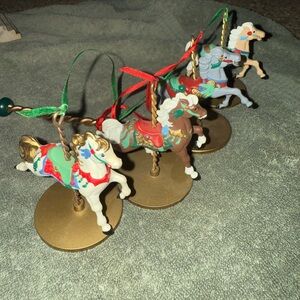 Hallmark Carousel Horse Ornaments Set